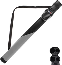 GSE Games & Sports Expert Billiard Cue Cases, One Size, Deluxe - Black/Grey 