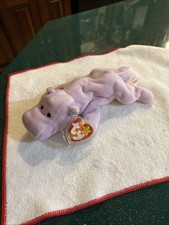 Ty Beanie Baby Happy the Hippo 1994   PVC Pellets   Oakbrook Error   Tag Variant