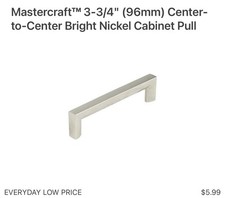 Bright Nickel Silver Bar Pull 96mm Cabinet Handle Drawer Handle 4880696