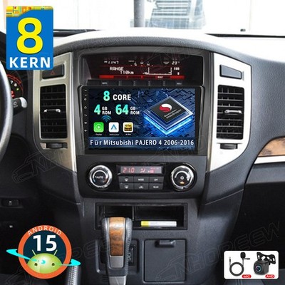 4+64GB Android 15 Apple Carplay Autoradio GPS Für Mitsubishi PAJERO 4 2006-2016