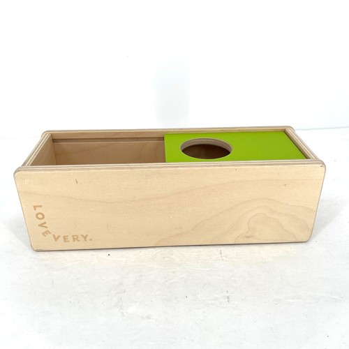 Lovevery The Thinker Ball Drop Box Sliding Top Toy Wooden No Balls