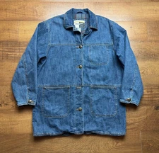 Mens Wrangler denim barn jacket - chore coat Plaid Lined - size 2XL - READ