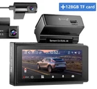 4K Dash Cam Front and Rear Dash Camera Car DVR Video Recorder +128GB TF WiFi APP