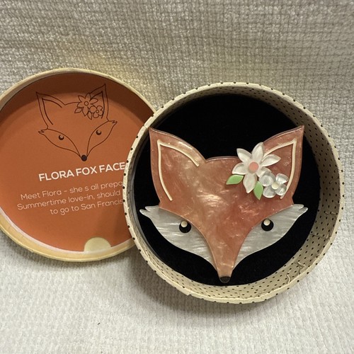 ERSTWILDER FLORA FOX FACE Pink 2019 Fan Favorite Brooch