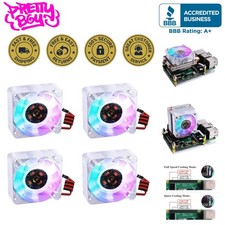 4 Pack 4010 Multicolor Cooling Fans - 5V Solutions for Raspberry Pi Overheating