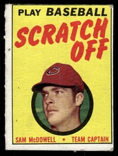 1970 TOPPS SAM MCDOWELL NNO FAIR SCRATCH-OFFS BASEBALL CLEVELAND INDIANS
