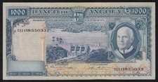 ANGOLA 1000 ESCUDOS 1970 P-98 GEM UNC