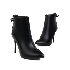 Ladies Party Shoes Synthetic High Heel Side Zip Ankle Boots Fashion Boot