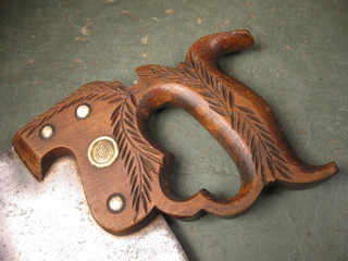 ANTIQUE OLD VINTAGE WOODWORKING TOOLS FINE DISSTON HAND SAW PREMIUM