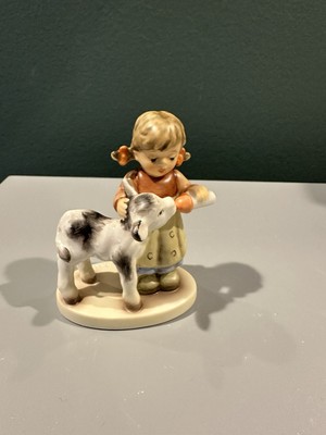 Goebel Figurine (Germany)- Girl Feeding Calf Bottle  Friendly Feeding 