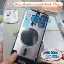 Rear Cover Back Glass Replacement With L-ogo For iPhone 17 16 15 14 13 12 11 8 6