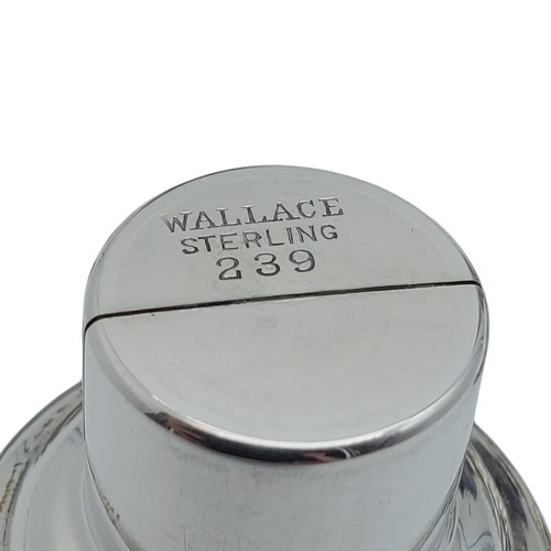 Wallace 1942 Sterling Silver Candlestick Weighted Candle Holders 239 Engraved - Picture 8 of 16
