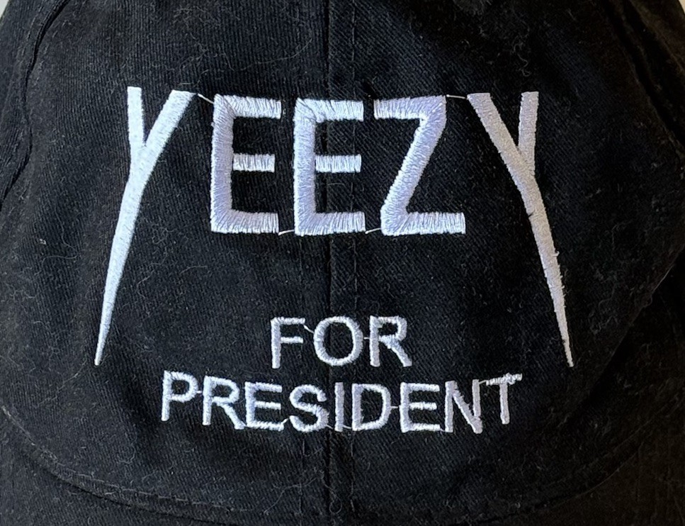 Yeezy For President Adjustable Black Hat Buckle Strap Cap thumbnail 4
