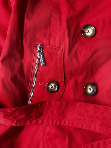 Michael Kors Red Trench Coat Size Medium - Picture 5 of 13