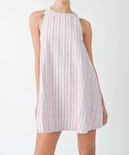 Mable Patchwork Mini Dress Pink
