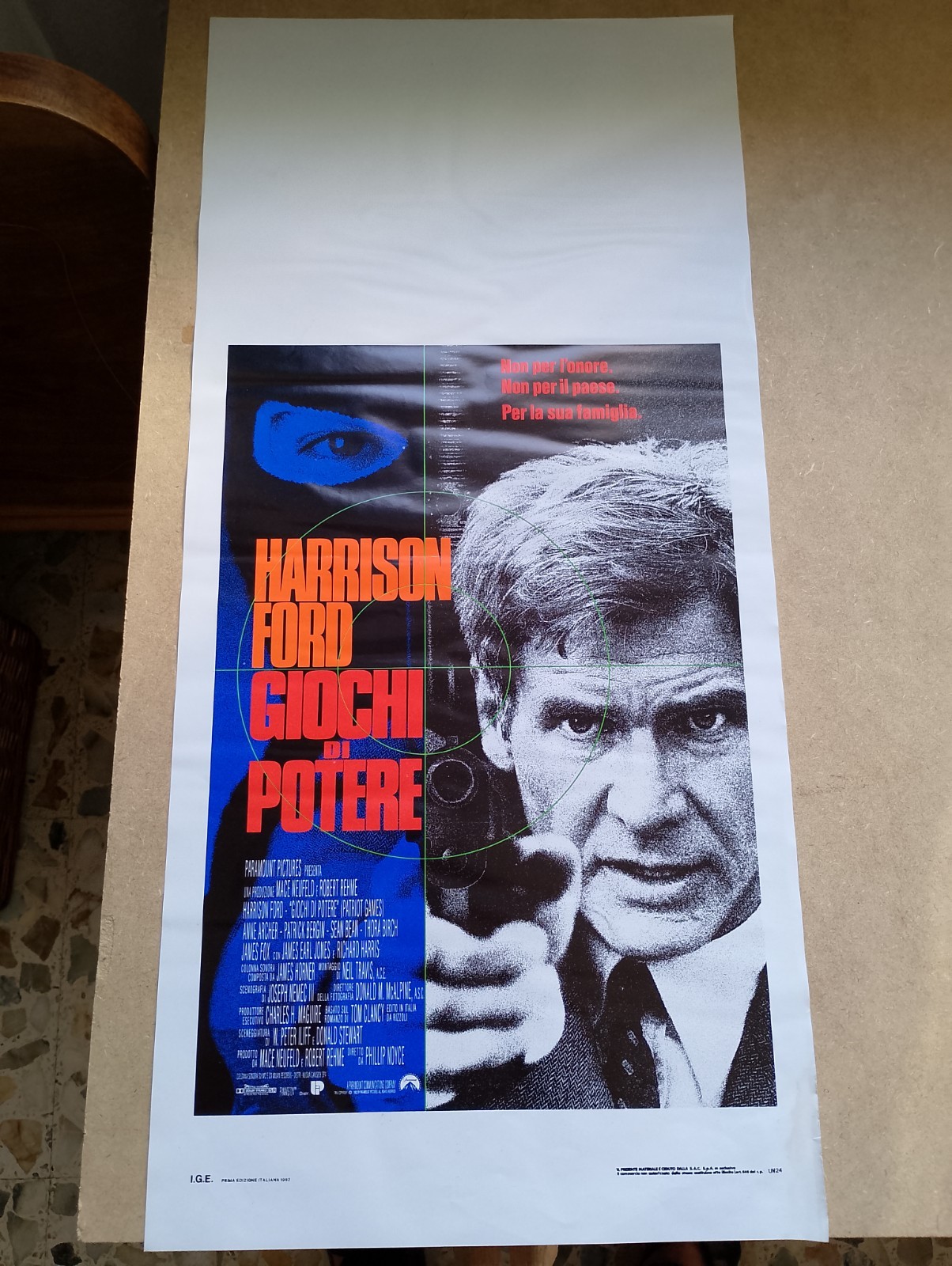 Locandina originale film Giochi di potere (1992) - Regia di Phillip Noyce