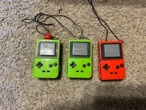 Vintage 1999 Tomy Nintendo Pokemon BattPoke 2 Lime Green 1Red Blaster Toy