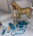 VTG 1967  Marx Johnny West Princess  Wildflower + Accessories + Thunderbolt