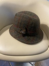 ❤️ Mens Failsworth Harris Tweed 100% Wool Elgin Fedora/Trilby/Grouse Hat Size M 
