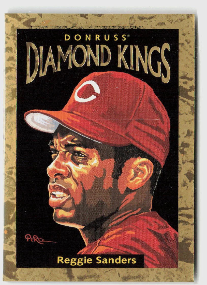 Reggie Sanders 1995 Donruss Diamond Kings #/10000 Cincinnati Reds 009