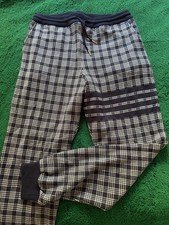 Thom Browne Men  s Navy 4 Bar Plaid Jogger Size 4 Retails 695