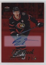 2024-25 Upper Deck Fleer Ultra Red Rainbow Foil 22/25 Brady Tkachuk #57 Auto ig1