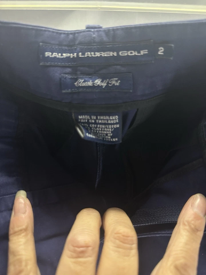 Pantalones Cortos de Golf Ralph Lauren Para Mujer Talla 8 Chinos Azul Marino Bolsillos Algodón Logo Foto 3 de 4