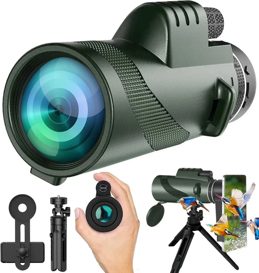 Monocular-Telescope 80x100 High Powered Monoculars High Definition for Adults - Image 4 of 4