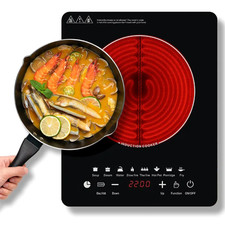 Plaque Induction Portable Ultrixe 2200W Tactile Vitrocéramique 10 Niveaux