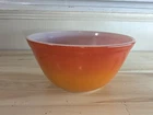Vintage Pyrex 7”  Flameglo Orange/Red Mixing Bowl 402 Ovenware 1.5 Qt USA