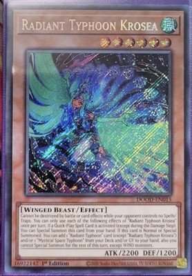 Strahlender Taifun Krosea DOOD-DE015 Secret Rare Near Mint 1. Auflage Yugioh