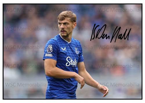 11230. Kiernan Dewsbury-Hall Signed Pictures A4 Prints Everton Chelsea Leicester