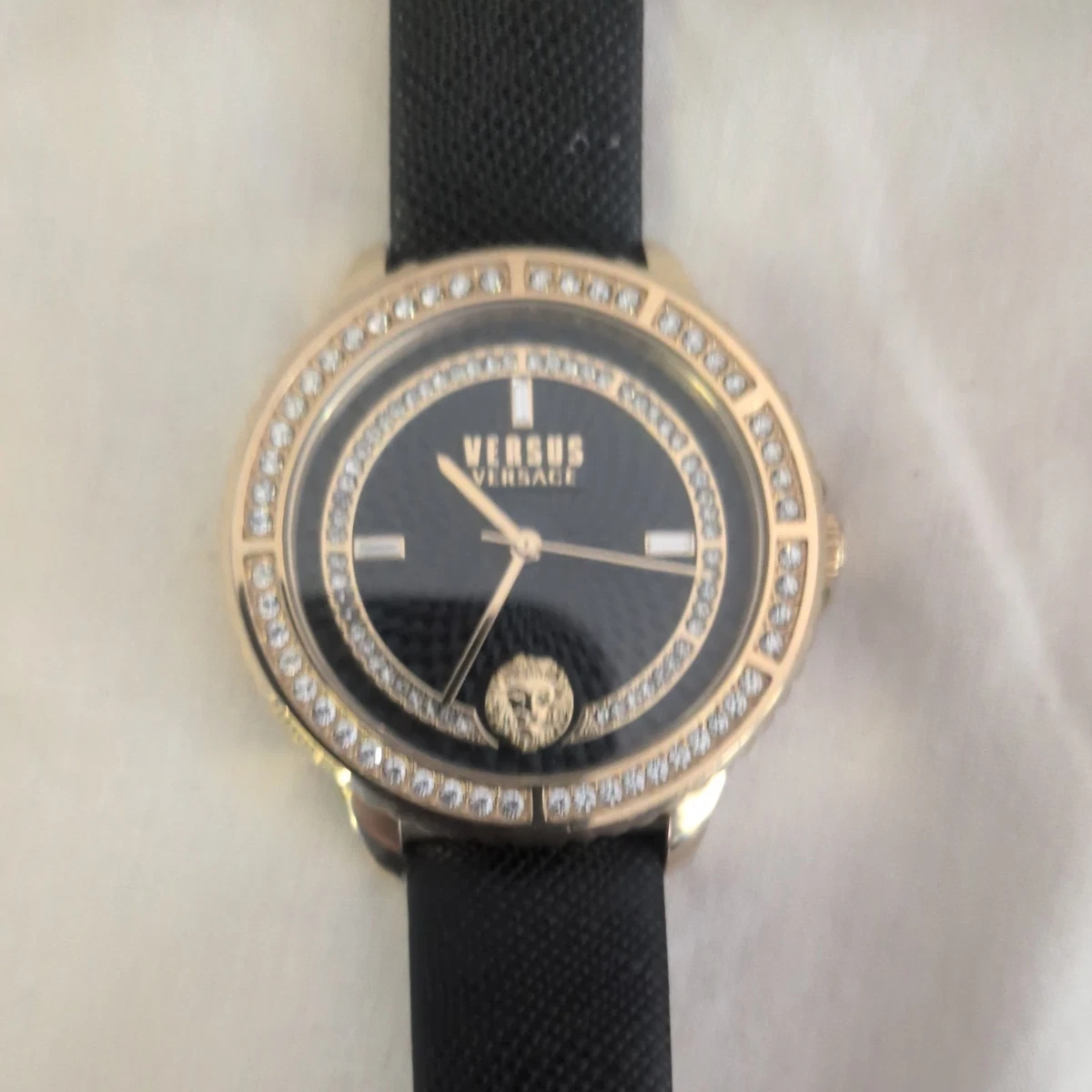Versus by Versace Women\'s Watch VSPZU0221 Black Dial Gold Case Leather Band Versus by Versace Leather Wristwatches for sale | eBay main image 2