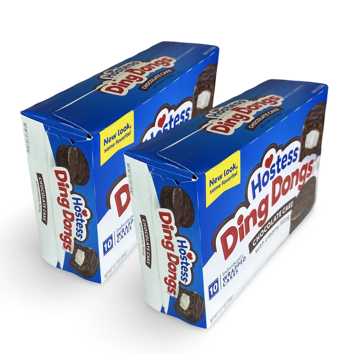 Hostess Ding Dongs Snackkuchen, 10 pro Box, 2 Boxen