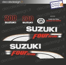 Adesivi motore marino fuoribordo Suzuki 200 cv four stroke 2006 barca stickers