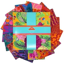 Kaffe Fassett Warm 10" Charm for Free Spirit Fabrics 42 pcs
