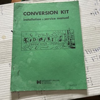 KID NIKI RADICAL NINJA  With Schematics DATA EAST arcade game owners  manual