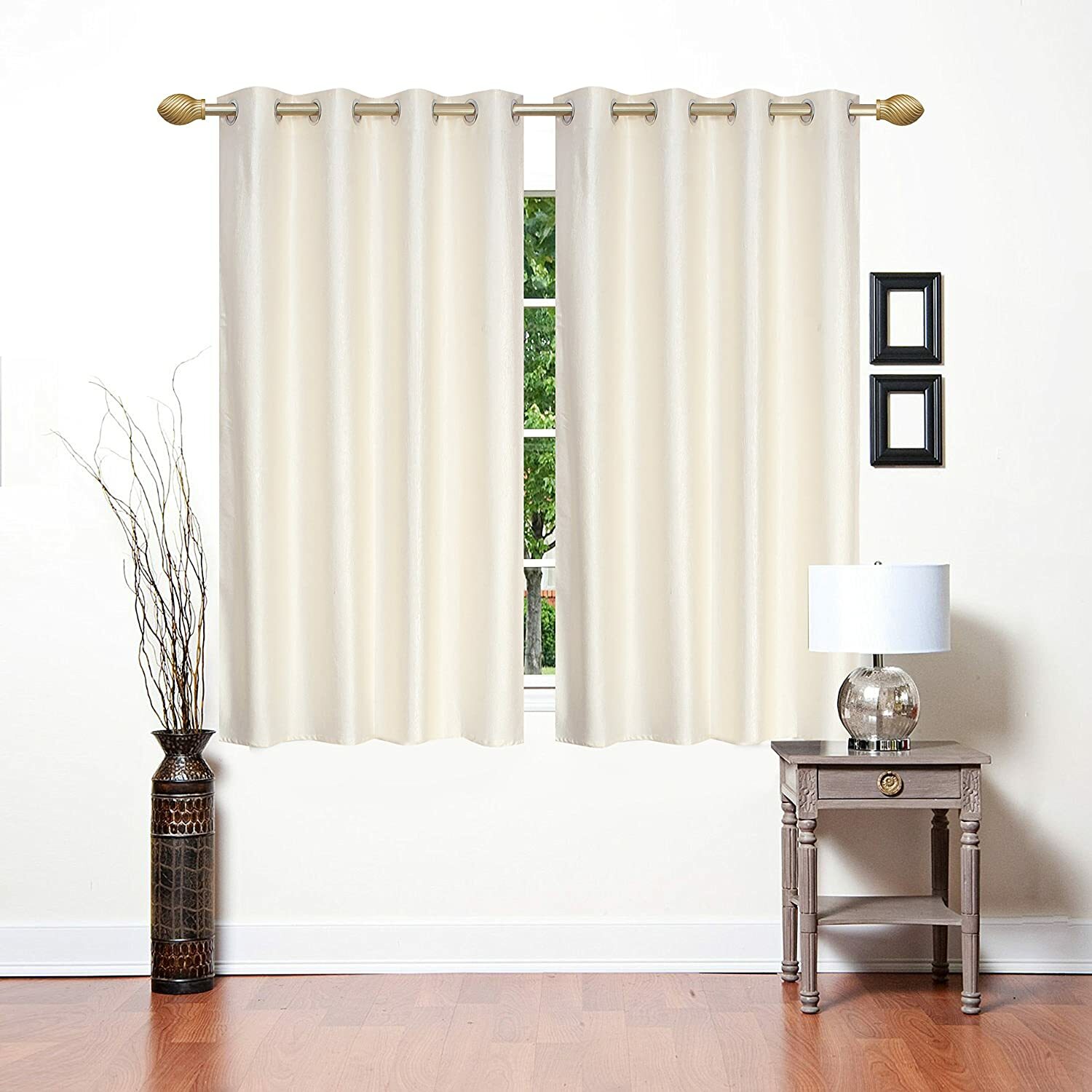 2 Piece Eyelet Curtain Set 5ft