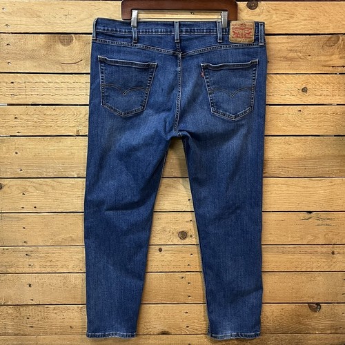 Levis 502 Mens 40x31 Blue Regular Fit Tapered Leg Medium Wash Cotton Blend - Picture 4 of 14