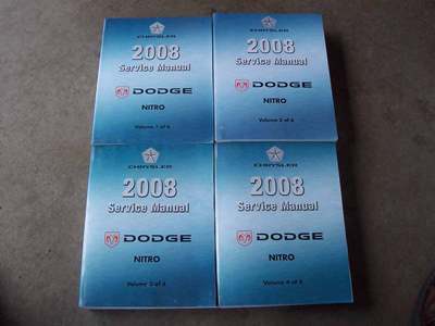 2008 Dodge Nitro Factory Shop Service Repair Manual SXT SLT RT 3.7L & 4.0L V6