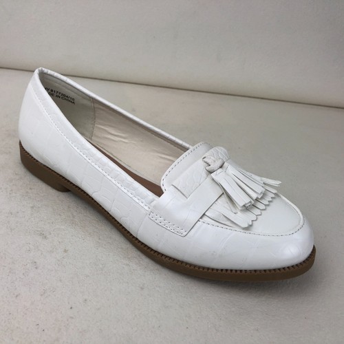 New Look White Loafer Leather Moccasin Shoe Women Size UK 4 Eur 37 NEW - Picture 2 of 15