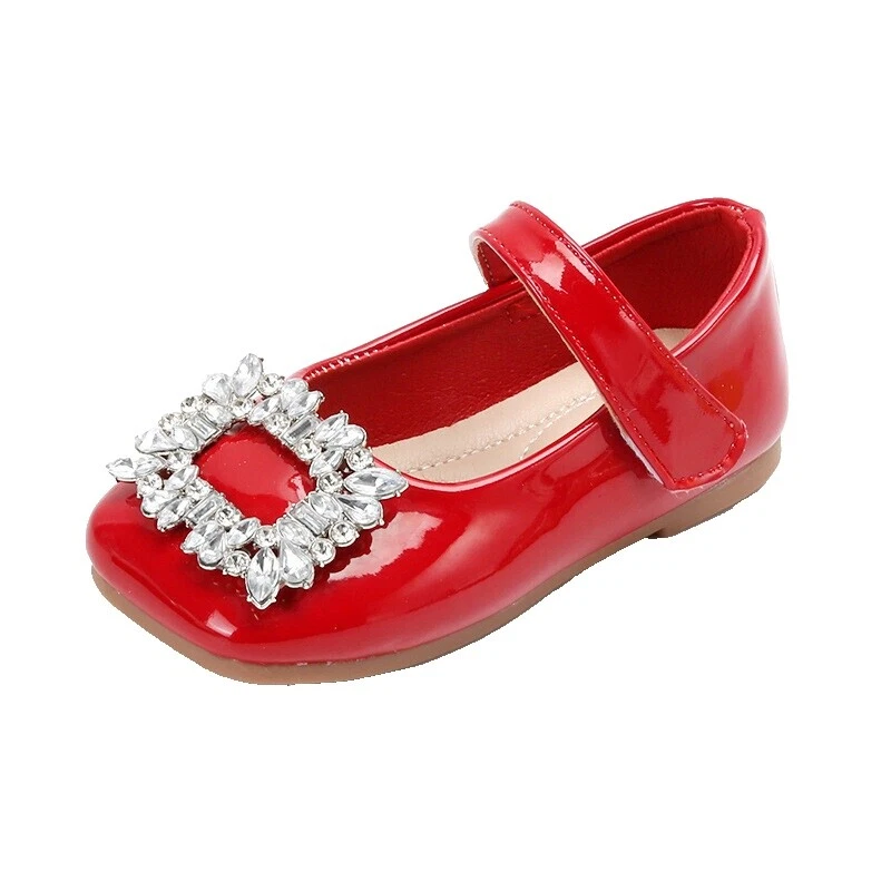 Zapatos informales de cuero patentados para niñas