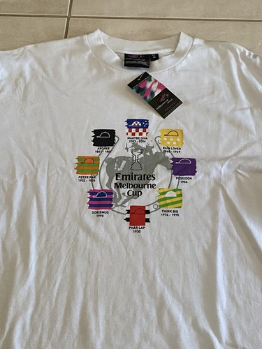 Melbourne Cup Tshirt Official Merchandise VINTAGE MEDIUM Unworn Light Marks - 第 6/10 張圖片
