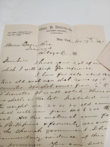 1901 Letters Conserns of Spainsh iron sales in the Philippines - Picture 5 of 5