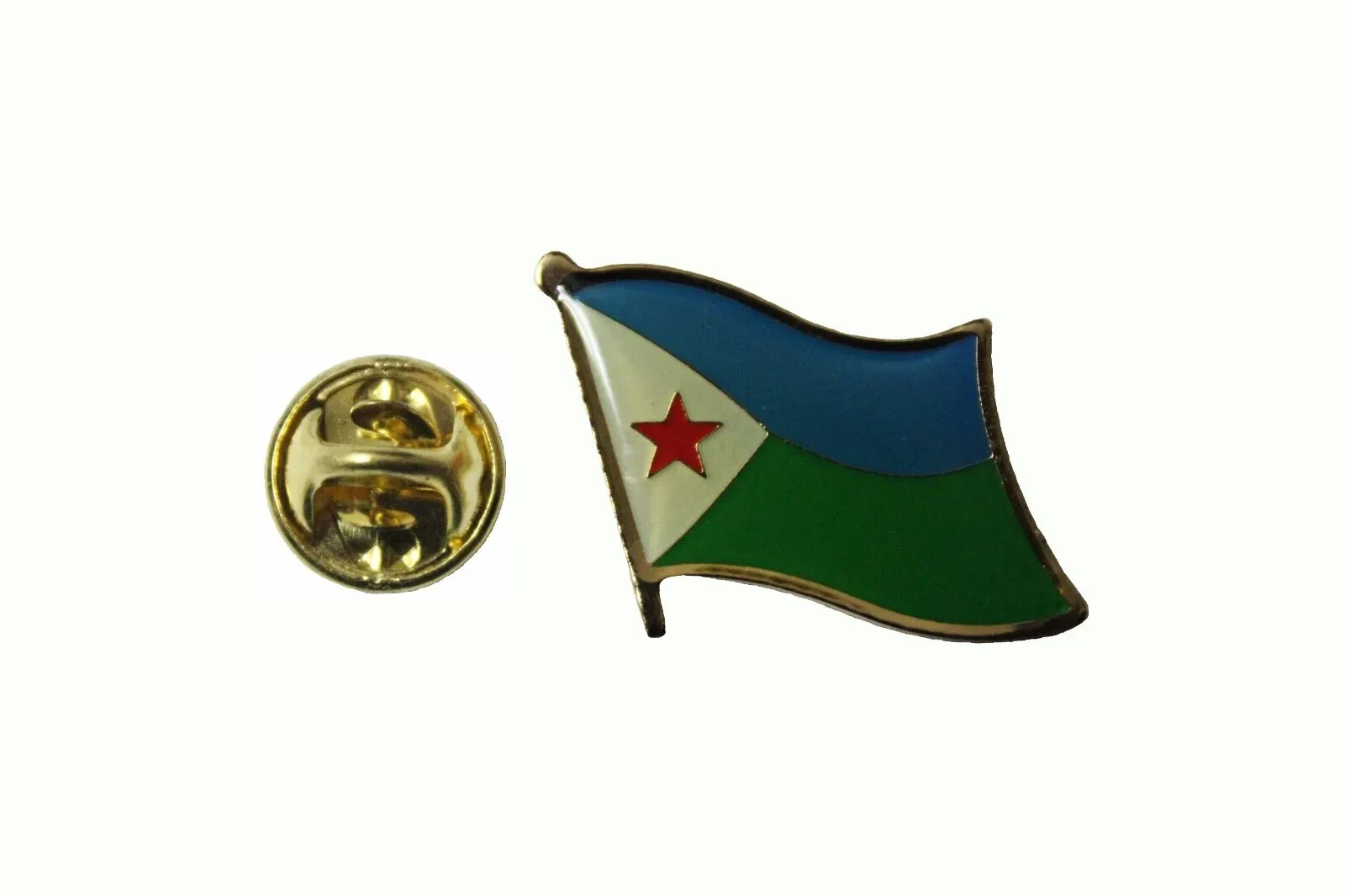 DJIBOUTI Country Flag Metal Lapel Pin Badge Size : 3/4