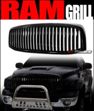 For 2006-20082009 Dodge Ram Black Vertical Front Hood Bumper Grille Guard 1pc