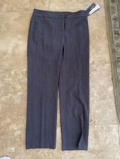 NEW Rafaella Curvy Size 8 Slimming Dress Pants Grey Slim Leg High Rise