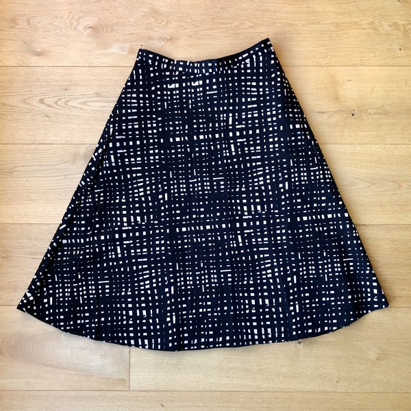 Jasper Conran Geometric Patterned Circle Skirt, Size 8