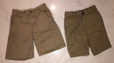 2 Pair Boys CHILDRENS PLACE Khaki Tan Shorts Size 6 Adjustable Waist
