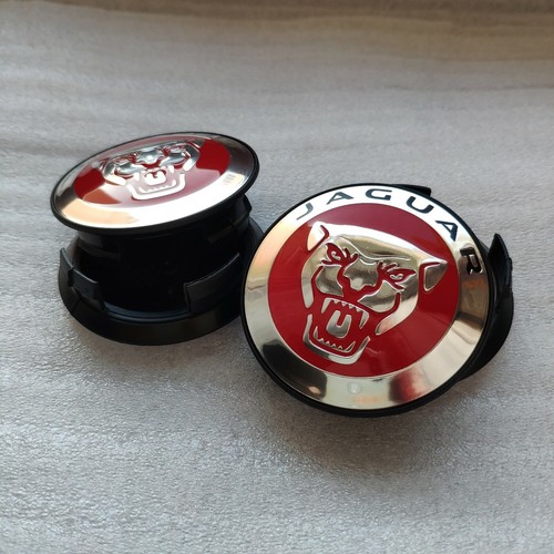 4X Genuine Jaguar Growler Alloy Wheel Centre Caps Red. New. C2D47107 - Picture 9 of 12